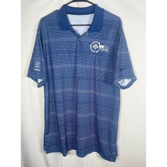 Nike Waste Management Phoenix Open Golf Men's Polo Shirt Blue Size Large
